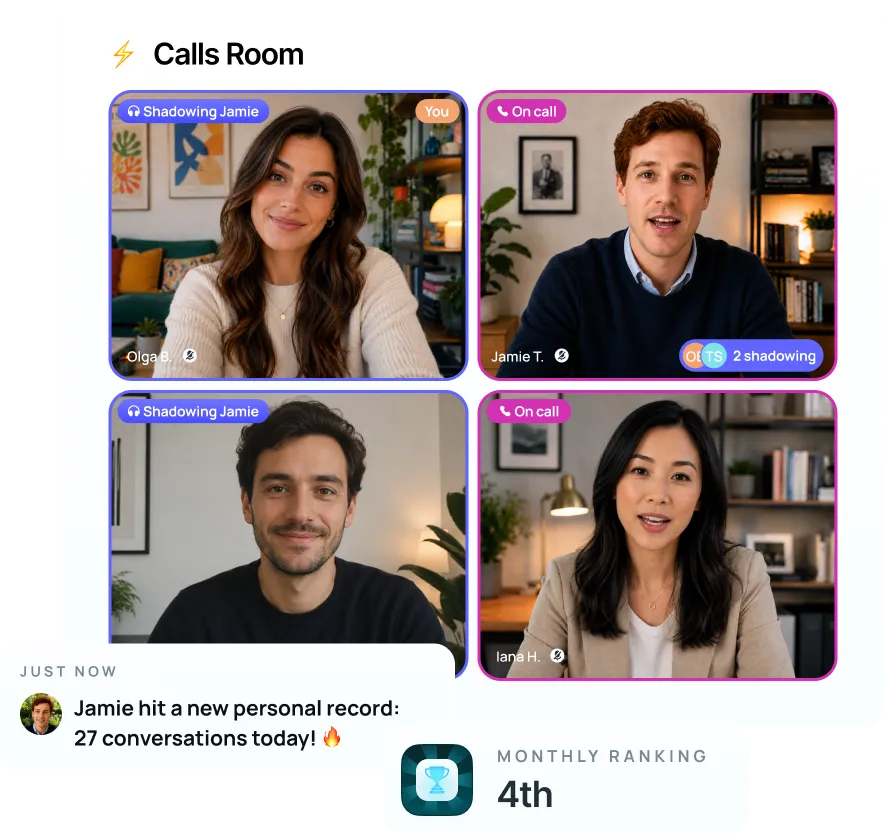 Minari Calls Room: four reps calling together, a new personal record and the monthly ranking